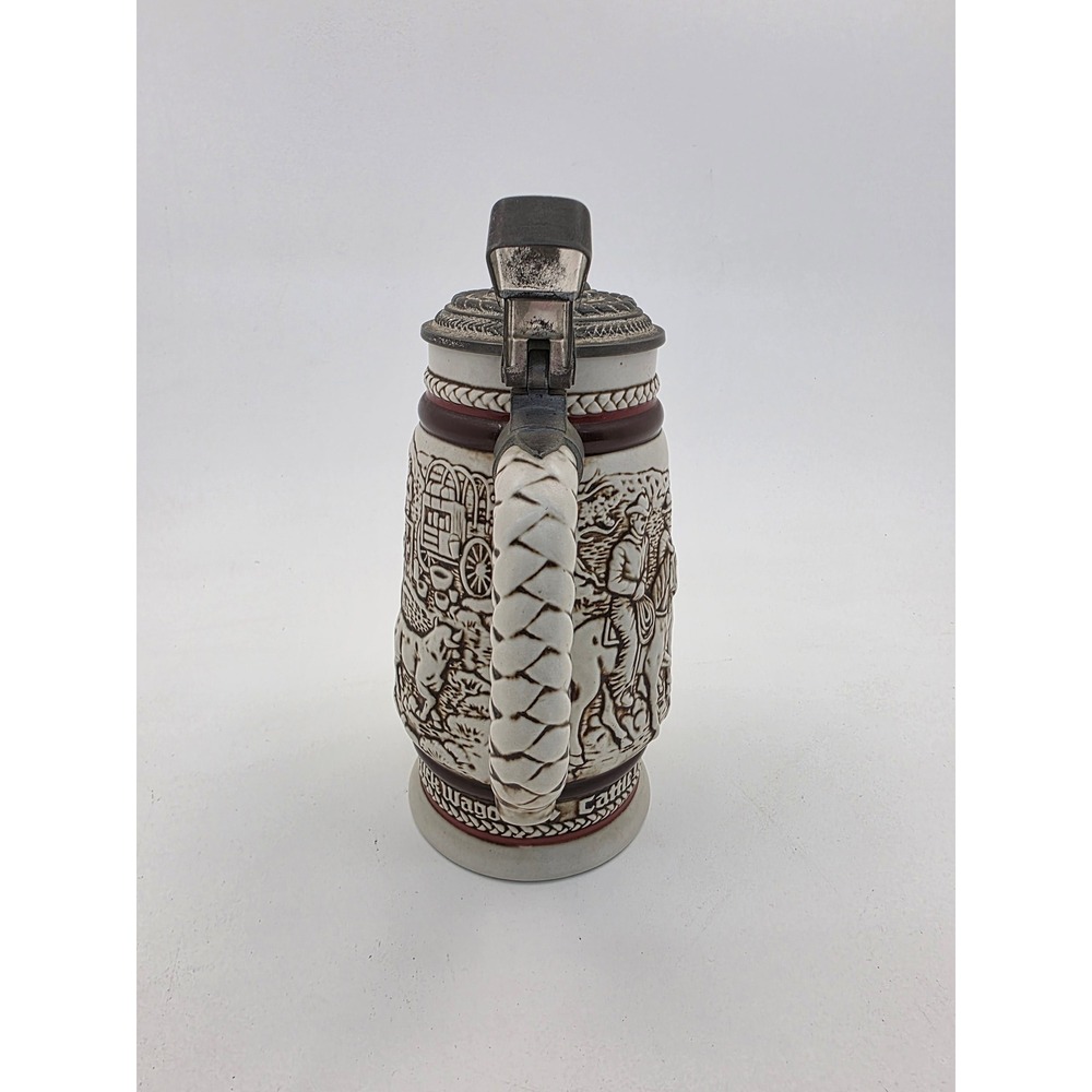 Vintage 1980 Avon Western Heritage Beer Stein Lidded Ceramic Brazil 358058 - Picture 4 of 6